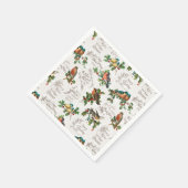  vogels, heilige en kerstgraten servet (Hoek)