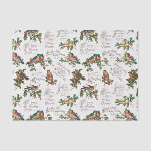  vogels, heilige en kerstgraten tissuepapier (Voorkant)