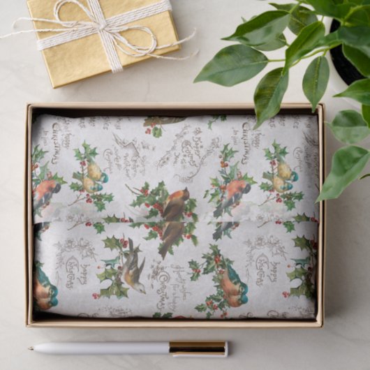  vogels, heilige en kerstgraten tissuepapier (Geschenk)