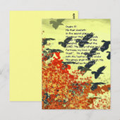 Vogels Hij zal u bedekken met Zijn veren, Briefkaart (Voorkant / Achterkant)