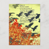 Vogels Hij zal u bedekken met Zijn veren, Briefkaart (Voorkant)