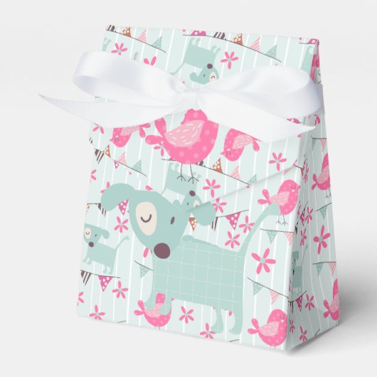 Vogels, honden, banners, bloemen bedankdoosjes (Voorkant Zijde)