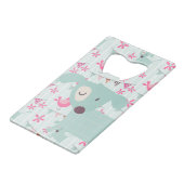 Vogels, honden, banners, bloemen creditkaart flessenopener (Voorkant Gekanteld)