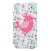 Vogels, honden, banners, bloemen incipio iPhone portemonnee hoesje (Voorkant Agenda)