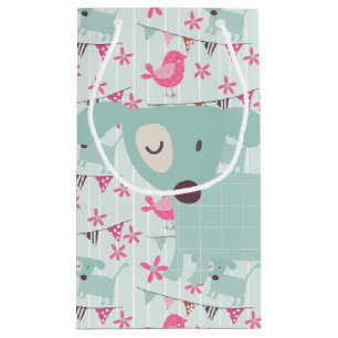 Vogels, honden, banners, bloemen klein cadeauzakje