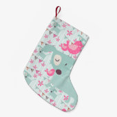 Vogels, honden, banners, bloemen kleine kerstsok (Voorkant (Hangend))