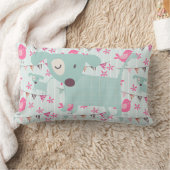 Vogels, honden, banners, bloemen kussen (Deken)