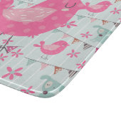 Vogels, honden, banners, bloemen snijplank (Hoek)