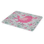 Vogels, honden, banners, bloemen snijplank (Hoek)