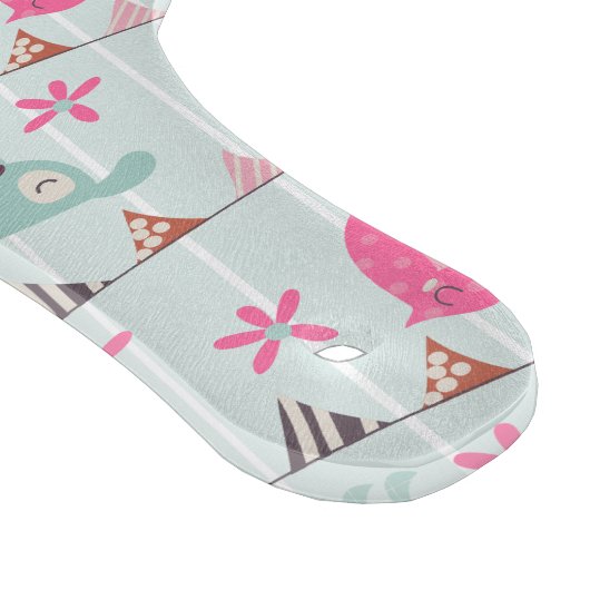 Vogels, honden, banners, bloemen snijplank (Hoek)