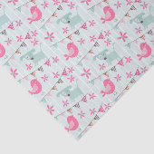 Vogels, honden, banners, bloemen tissuepapier (Detail)