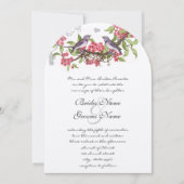 vogels Honeysuckle Paars & Roze Kaart (Voorkant)