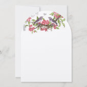 vogels Honeysuckle Paars & Roze Kaart (Achterkant)