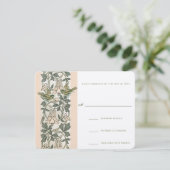 Vogels HoneySuckle Wedding RSVP Kaartje (Staand voorkant)