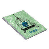 vogels houtnerf werveling notitieboek (Rechterzijde)