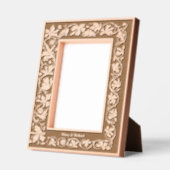 Vogels in bloemenwijnstok gebladerte grens gegraveerde lijstjes (Links)