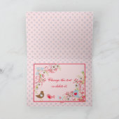 Vogels in Blooms, Happy Birthday Mam! Je past Kaart (Binnen)