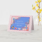 Vogels in Blooms, Happy Birthday Mam! Je past Kaart (Gele Bloem)