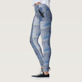 Vogels in Blue Cloudy Sky Legging (Links)