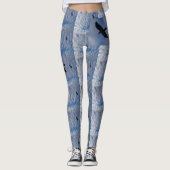 Vogels in Blue Cloudy Sky Legging (Voorkant)