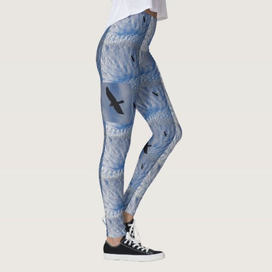 Vogels in Blue Cloudy Sky Legging (Rechts)