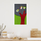 Vogels in Boom - Matchbox Print - Esthetische Muur (Keuken)