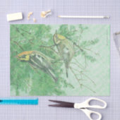 Vogels in boomstampapier tissuepapier (Craft)