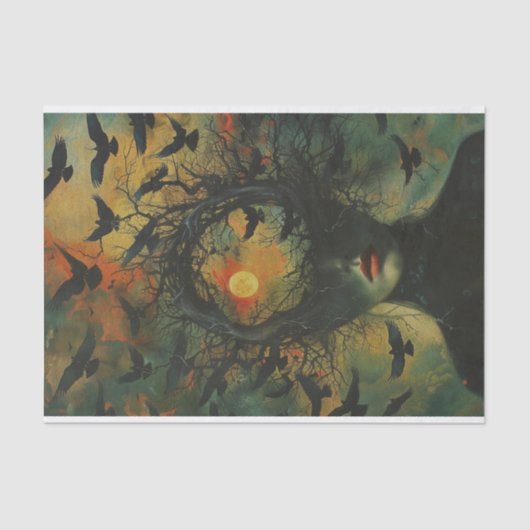 Vogels in Brain Decoupage Tissuepapier (Voorkant)