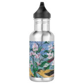 Vogels in de achtertuin gele vink hand geschilderd waterfles  (Rechts)