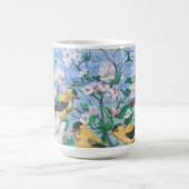 Vogels in de achtertuin Hand geschilderde kunst Koffiemok (Center)