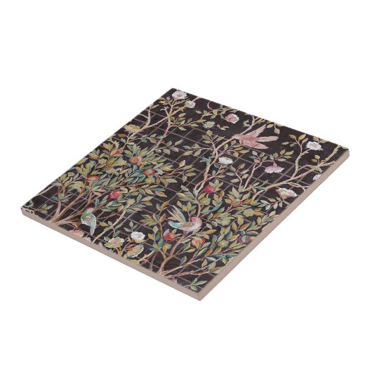 Vogels in de bloem, William Morris Tegeltje (Zijkant)