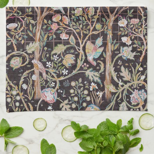 Vogels in de bloem, William Morris Theedoek (Gevouwen)