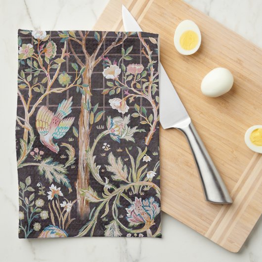 Vogels in de bloem, William Morris Theedoek (Quarter Fold)