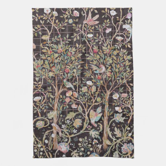 Vogels in de bloem, William Morris Theedoek (Verticaal)