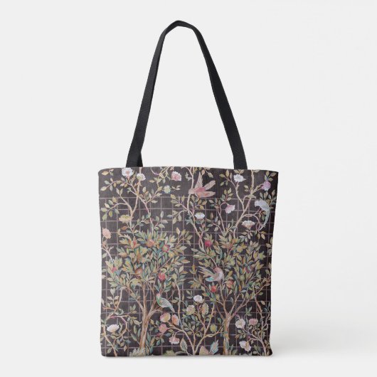 Vogels in de bloem, William Morris Tote Bag (Achterkant)