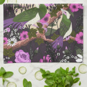 Vogels in de Bloemen Theedoek (Gevouwen)