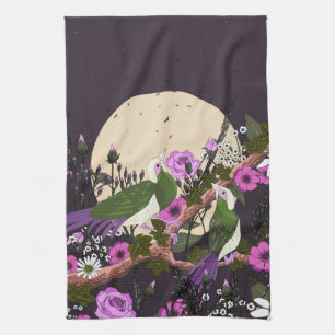 Vogels in de Bloemen Theedoek