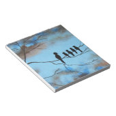 Vogels in de boom in Sky Moederdag Abstracte kunst Notitieblok (Schuin)