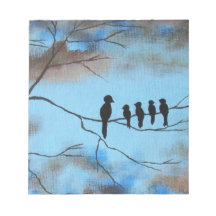 Vogels in de boom in Sky Moederdag Abstracte kunst