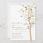 Vogels in de boom met bladeren kaart (Voorkant)