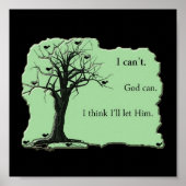 Vogels in de boom - Mint Green - Canvas Print (Voorkant)