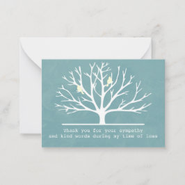 Vogels in de boom Silhouette Hartelijk dank Notitiekaartje