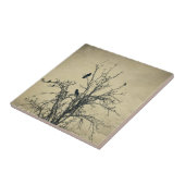 Vogels in de boom - tegeltje (Zijkant)