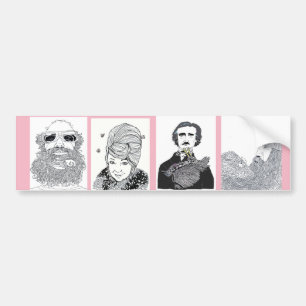 Vogels in de Bumpersticker van Beards door Shoshan