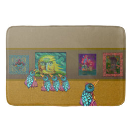 Vogels in de galerie badmat