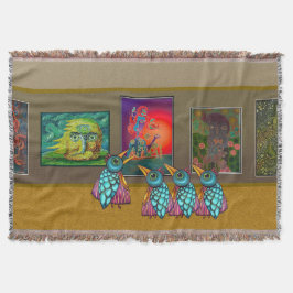 Vogels in de galerie deken