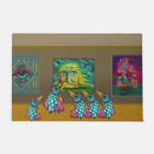 Vogels in de galerie deurmat (Voorkant)