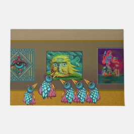 Vogels in de galerie deurmat
