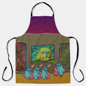 Vogels in de galerie schort (Voorkant)