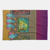 Vogels in de galerie theedoek (Horizontaal)